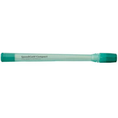 Coloplast speedicath compact male catheter example on white background