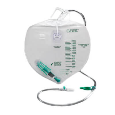 BARD bedside night drainage bag on white background